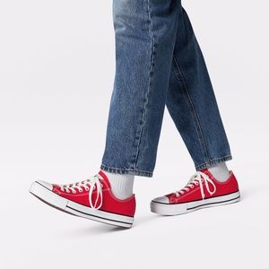 Converse Chuck Taylor All Stars (Red) Collab Red Low Top Chuck Sneakers Unisex